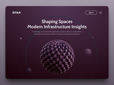 OTAX - Modern Infrastructure Insights branding concept design digital illustration digitalart illustration ui web
