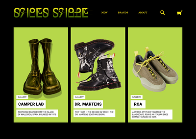 Shoes store concept design design fashion graphic design ui ux web