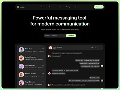 [WIP] Varyete Template 3d animation app avatar branding color design framer gradient graphic design hero message messaging template tool ui user ux web website