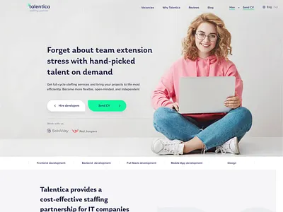 Talentica - Website for Recruitment Agency animation development graphic design it job board modern design motion design motion graphics recruitment recruitment agency soloway soloway tech ui uiux ux web design web development website website design website development