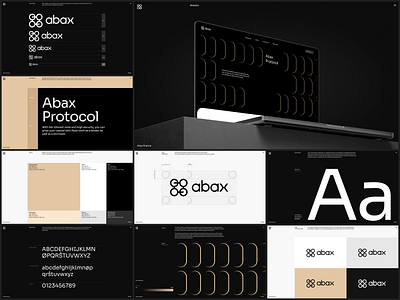 Abax Finance Brand Essentials abacus borrowing brand brandbook branding gold lending minimal sora ui web3