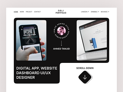Personal Portfolio Landing page agency ahmed tamjid branding branding design design design agency minimal personal portfolio portfolio ui ui design ux ux design visual web website