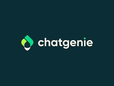 Chatgenie abstract ai app bold branding chat clever education finance fintech fun genie learning logo minimal money saas talk technology web