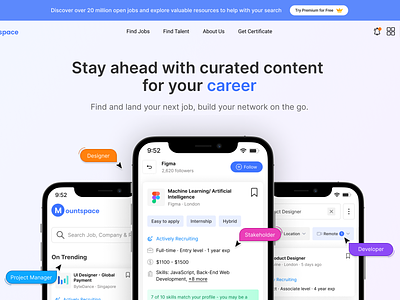 Job aggregator app blue career clean design figma indeed job job aggregator job hunt job seeker linkedin recruiter ui ux website
