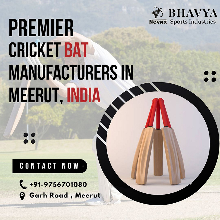 Premier Cricket Bat Manufacturer in Meerut, India by Bhavya Sports on