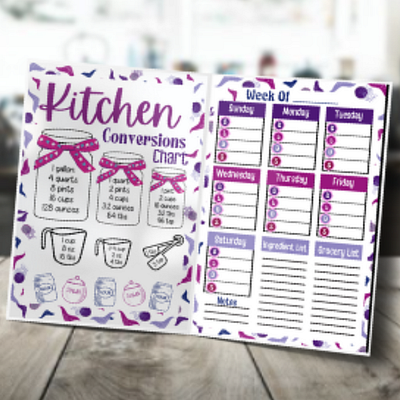 Meal planner interior journal kdp low content meal planner notebook