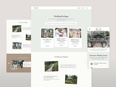 Wedding Venue Website branding graphic design ui