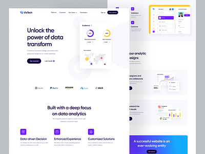 Analytics - SaaS Landing Page activity analytics dashboard clean crm data data management home page landing page minimal saas sales software startup stats ui ux web design website analytics ui website design website performance website ui