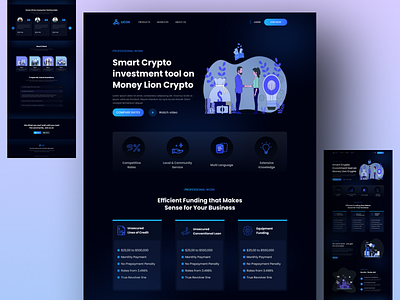 LICON-Crypto Investment Website Design bitcoin crypto crypto currency design ecommerce ethereum finance nft ui ux web design website