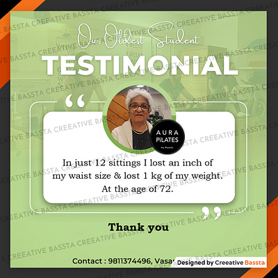 Client Testimonial Post graphic design