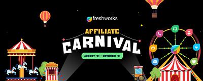 Carnival Campaign Illustration for Freshworks