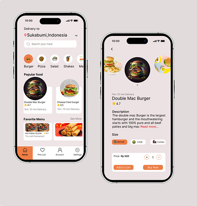 Ui interface for food delivery app daily ui