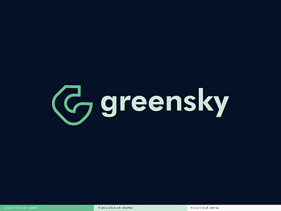 Greensky logo - Brand identity app icon brand identity branding business logo creative extra g graphic design greenland icon leaf logo minimal modern nature