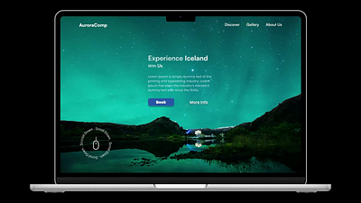 Immersive Journey Through Iceland:Parallax Scroll Design Concept animation ui ui concept web ux