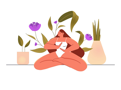 Peace 2d animation flat illustration man meditateandbreathe meditationtime mindfulnesspractice motion selfcareday spaday spatreatments woman yogajourney yogalife