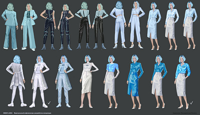 Character concept art for digital 3D influencer art character concept art contemporary fashion female future graphic design illustration