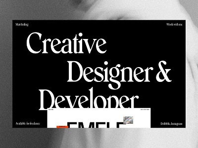 Creative Designer & Developer black cimple clean creative creative development designer developer minimal minimalism portfolio simple typography web web design web development website white