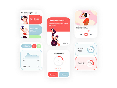 Workout watch OS UI ai app apple apple watch design graphic design ios lifestyle app ui ui ui design ux design watch os workout app