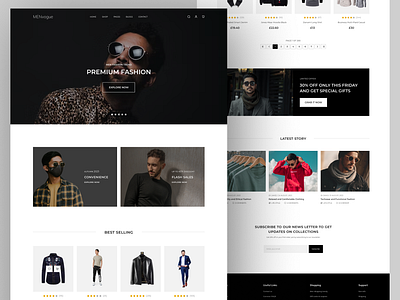 E-Commerce Website (Men Fashion) ecommerce fashion landingpage menfashion ui webdesign