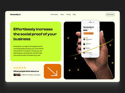 ReviewSync - SaaS for building social proof app design figma saas ui