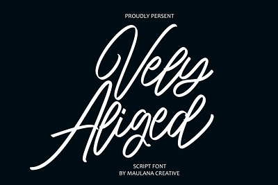 Vely Aliged Script Font animation branding font fonts graphic design logo nostalgic