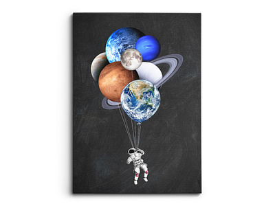 Astronaut Balloons branding canvas design graphic design illustration logo mock up mockup photoshop ui