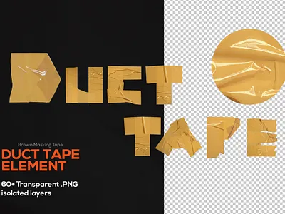 Duct Tape PNG Element branding design download duct tape element graphic graphic design overlay packaging pieces plastic png tape template texture transparent wrap