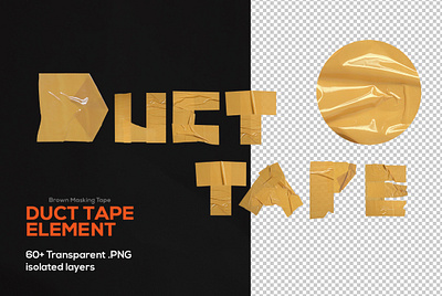 Duct Tape PNG Element branding design download duct tape element graphic graphic design overlay packaging pieces plastic png tape template texture transparent wrap