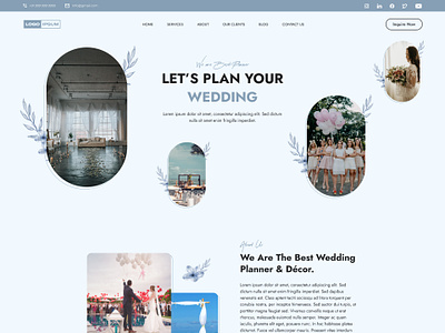Wedding Planner Website Design branding design graphic design homepagedesign illustration ui design web design website design wedding planner website design
