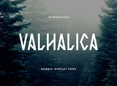 Valhalica - Display Font branding display font fantasy font font design graphic design heavy metal nordic norse scandinavian type design typeface typography viking