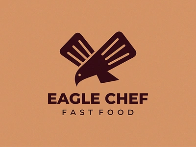 eagle chef bird chef cook eagle fast food kitchen logo