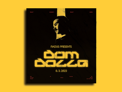 Dom Dolla Flyer dj dom dolla edm flyer