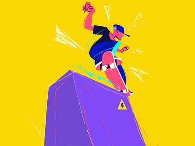 Skateboard Animation animation art colors design framebyframe illustration motion graphics