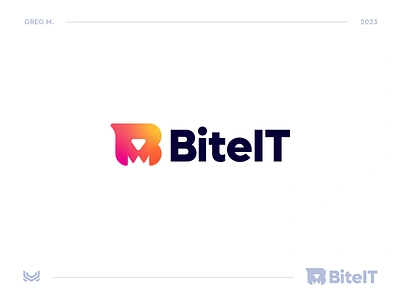 BiteIT logo concept abstract app brand identity branding creative logo icon logo logo design logofolio logotype love mark monogram symbol web app