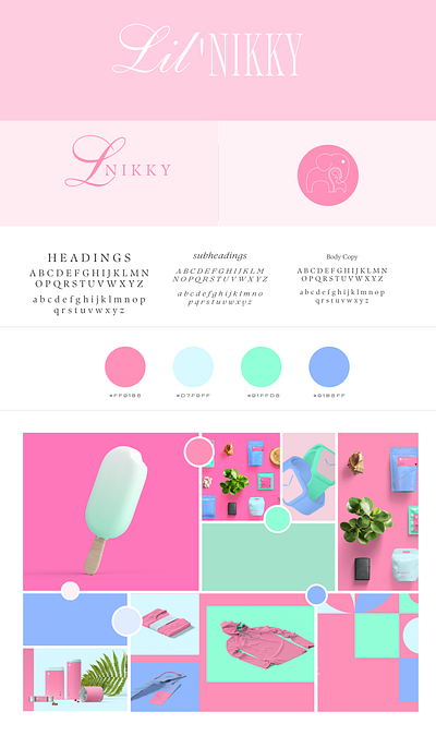 Brand Identity - Lil'Nikky app design brand brand identity branding kids clothing sleekdesign ui ux website design