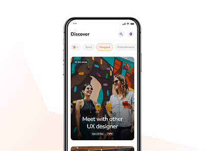 Discover screen design events ui uidesign