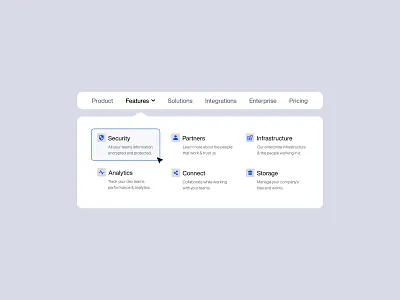 Dropdown Menu - UI app component design components design design system dropdown figma flyout menu iconography icons landing page menu design minimalist modal nav bar nav design ui ui design