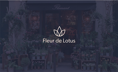 Fleur de Lotus branding design logo minimalist