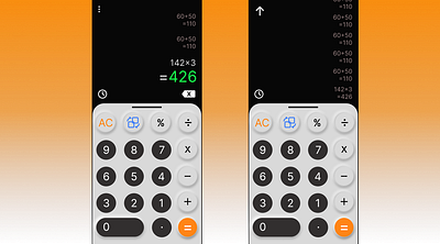 Day#4: Calculator app design typography ui ux vector