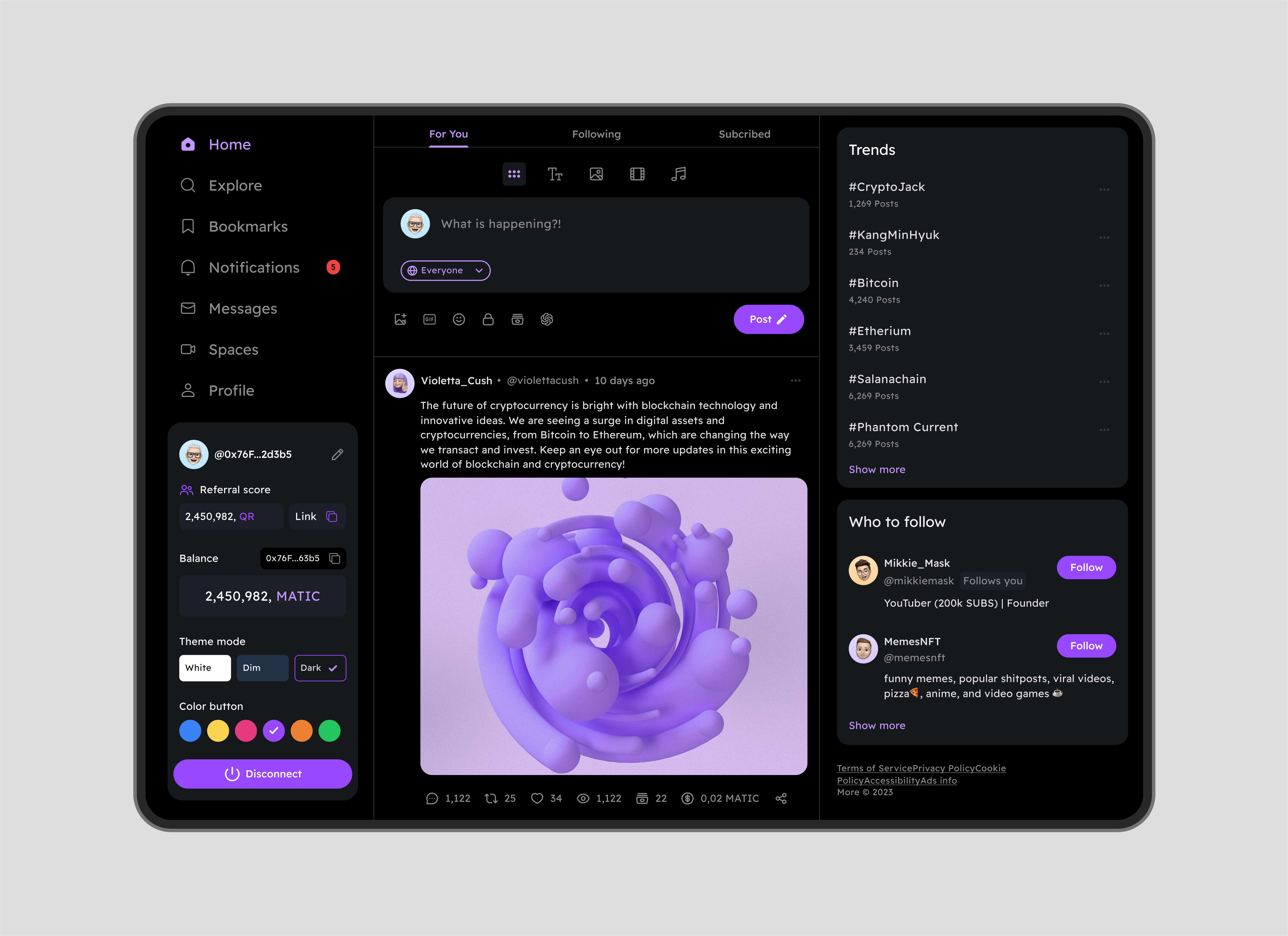 Blockchain-based social network blockchai business nft social ui ui ux design web deisgn webdesign