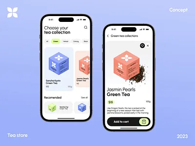 A Tea Store Mobile iOS App 3d android animation app design dashboard design desire agency ecommerce graphic design ios mobile design mobile ui motion motion graphics store tea ui
