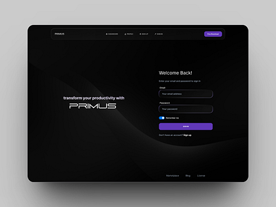 PRIMUS: Productivity Dashboard dashboard design ui ui ux webdesign