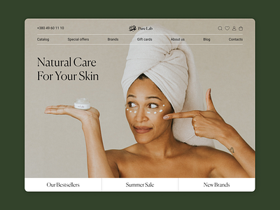 Online Shop - Skincare Products design ui ux web