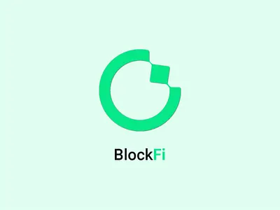 BlockFi logo branding illustration typography ui