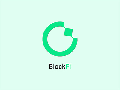 BlockFi logo branding illustration typography ui