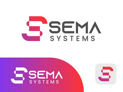 IT Company SEMA Systems Logo brand identity design brand logo branding company logo design graphic design illustration logo ui vector