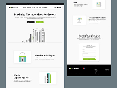 CapitalEdge - Main page agency design main page minimal product site tax ui ui design ux web site