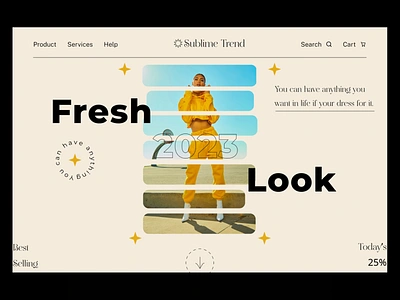 Sublime Trend Fashion E-Commerce Landing Page 2023 cloths dribbble fashion figma fresh look online online store shopping sublime trend trending ui uiux web website design