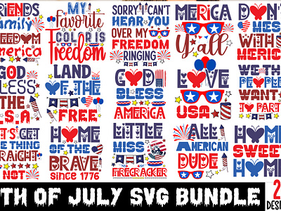 4th of July SVG Bundle app branding design graphic design illustration logo svg ux vector