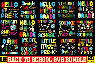 Back to School SVG Bundle 3d animation branding graphic design logo motion graphics ui